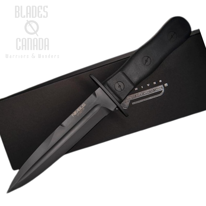 Extrema Ratio Nimbus Operativo Fixed Blade Knife, N690 Black, Black Handle